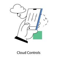 Trendy Cloud Controls vector