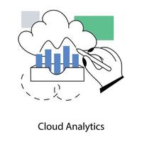 Trendy Cloud Analytics vector