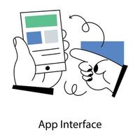 Trendy App Interface vector