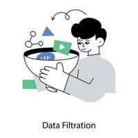 Trendy Data Filtration vector