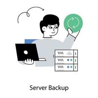 Trendy Server Backup vector