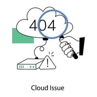 Trendy Cloud Issue vector