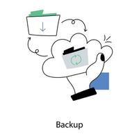 Trendy Backup Concepts vector