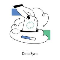 Trendy Data Sync vector