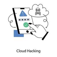 Trendy Cloud Hacking vector