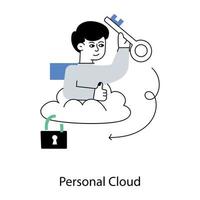 Trendy Personal Cloud vector