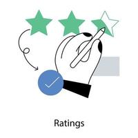 Trendy Ratings Concepts vector