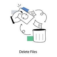 Trendy Delete Files vector