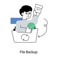 Trendy File Backup vector