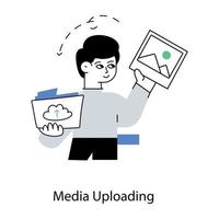 Trendy Media Uploading vector