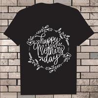 de la madre día camisa, negro vector