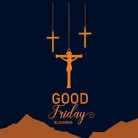 good Friday banner and social media post vector