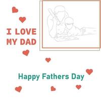 Happy father's day greeting card vector