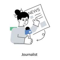 Trendy Journalist Concepts vector