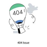 Trendy 404 Issue vector