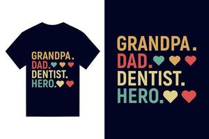 Happy Father's day greeting card with typography letter and t-shirt vector