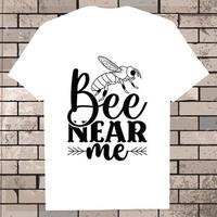 honey bee Black vector Illustration, Graphic T-Shirt Design Eps