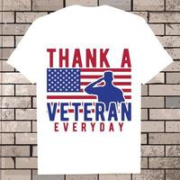 Memorial Day T-Shirt Vector illustration, USA flag