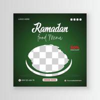 Ramadán social medios de comunicación enviar diseño modelo para tu negocio vector