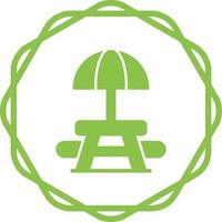 Picnic Table Vector Icon