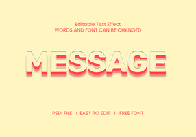 Message text effect psd