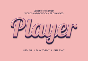 Player text effect psd