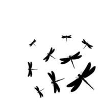el vuelo de mariposas moscas vector