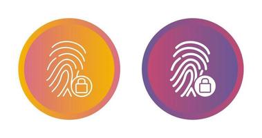 Fingerprint Lock Vector Icon