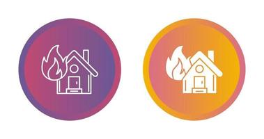 House On Fire Vector Icon