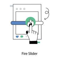 Trendy Fire Slider vector