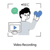 Trendy Video Recording vector