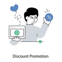 Trendy Discount Promotion vector