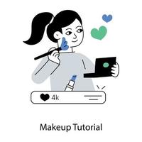 Trendy Makeup Tutorial vector