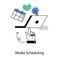 Trendy Media Scheduling vector