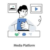 Trendy Media Platform vector