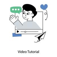 Trendy Video Tutorial vector