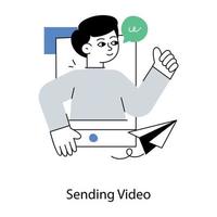 Trendy Sending Video vector