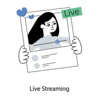 Trendy Live Streaming vector