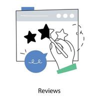 Trendy Reviews Concepts vector