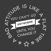 Motivational and inspirational lettering circle text typography t shirt design on black background vector