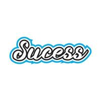 Success inspirational lettering colorful style text typography t shirt design on white background vector