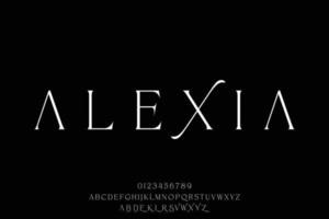 Elegant luxury minimalist serif display font vector with stylistic alternate