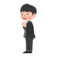 Happy Business man cartoon flat vector