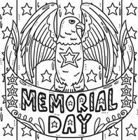 Memorial Day Coloring Page for Kids vector