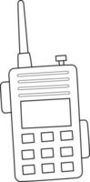 Radio Walkie Talkie Isolated Coloring Page vector
