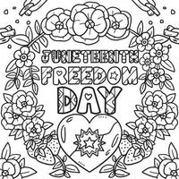 Juneteenth Freedom Day Coloring Page for Kids vector