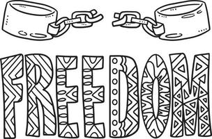 Freedom Isolated Coloring Page for Kids vector