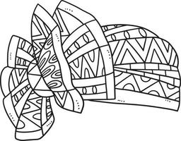 Headwrap Isolated Coloring Page for Kids vector