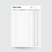 Grade Tracker,Grade Sheet,Assignment Tracker,Grade Chart,Collage Tracker,Homework Tracker,Grade Keeper,Student Tracker,exam tracker,Class Tracker,College Planner,University Tracker vector