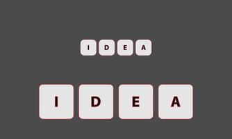 IDEA WORD ON GREY BACKGROUND vector